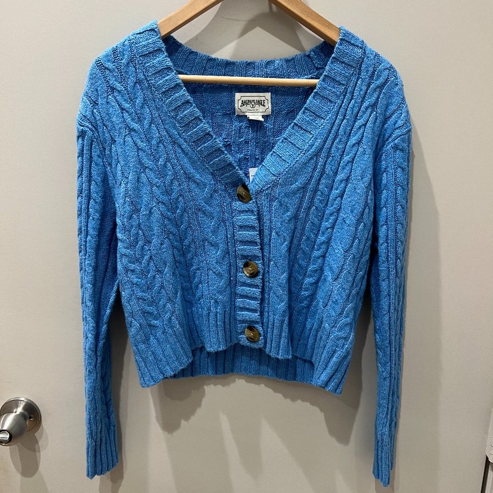 Abercrombie blue knit top Size xxs